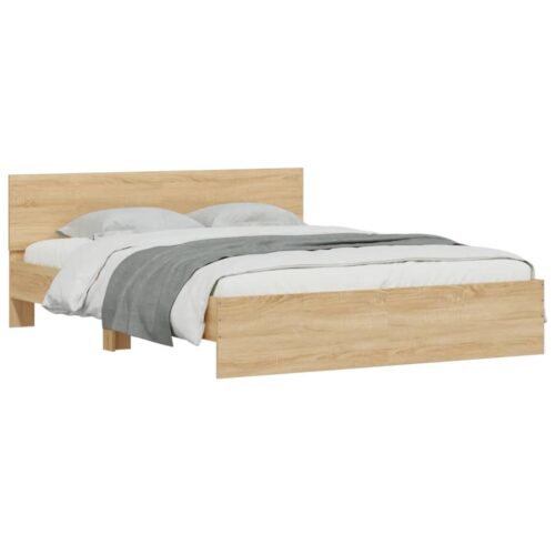 Bed Frame Sonoma Oak 150x200cm - Image 3