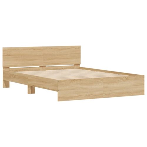 Bed Frame Sonoma Oak 150x200cm - Image 4