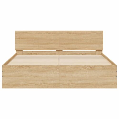 Bed Frame Sonoma Oak 150x200cm - Image 5