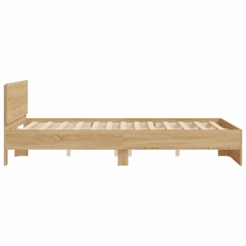 Bed Frame Sonoma Oak 150x200cm - Image 6