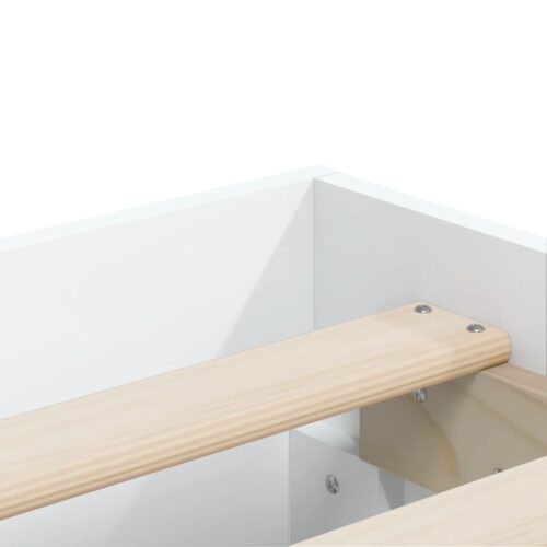 Bed Frame with Drawers White 135x190cm - Image 9
