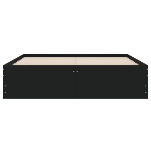 Bed Frame with Drawers Black 135x190cm - Image 6