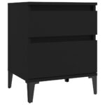Bedside Cabinet Black 40x35x50cm