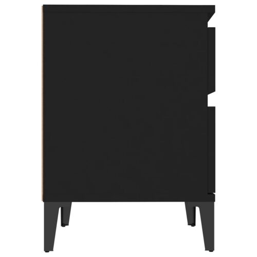 Bedside Cabinet Black 40x35x50cm - Image 6