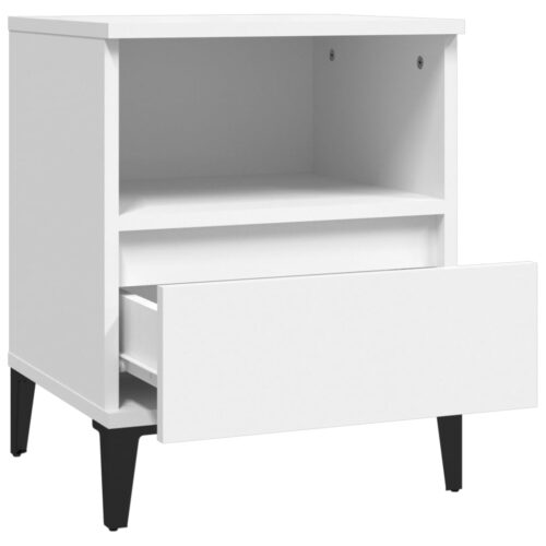 Bedside Cabinet White 40x35x50cm - Image 7