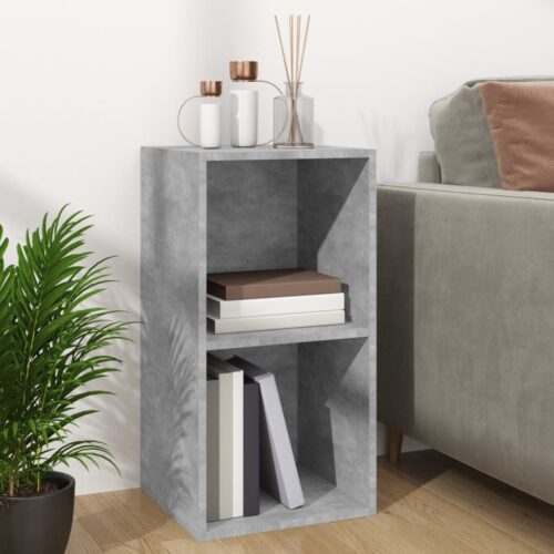 Vinyl Storage Box Concrete Grey 71x34x36cm Engineered Wood - Image 3