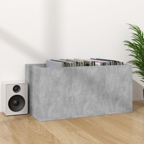 Vinyl Storage Box Concrete Grey 71x34x36cm Engineered Wood - Image 4