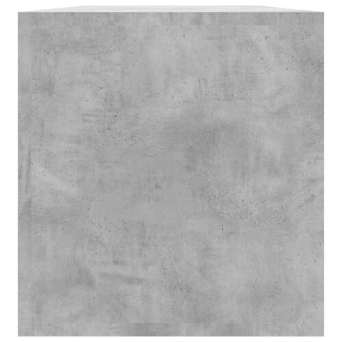 Vinyl Storage Box Concrete Grey 71x34x36cm Engineered Wood - Image 7