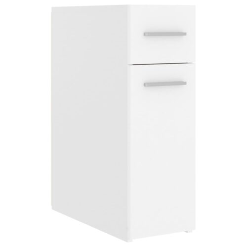 Wooden Apothecary Cabinet Hallway Storage Drawers Rack Shelf Side Table White 20x45.5x60cm