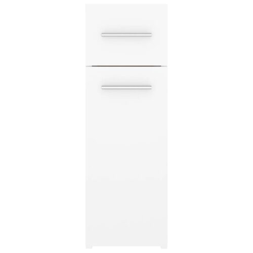 Wooden Apothecary Cabinet Hallway Storage Drawers Rack Shelf Side Table White 20x45.5x60cm - Image 5