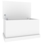 Storage Box White 70x40x38cm Engineered Wood