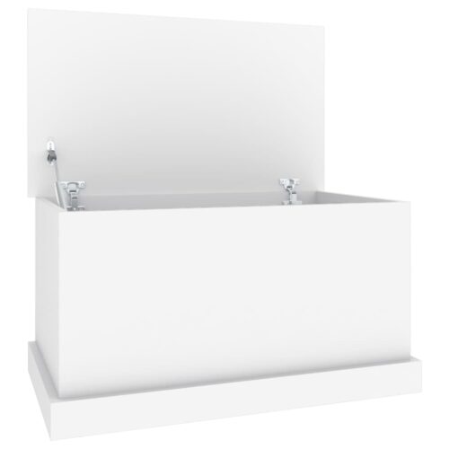 Storage Box White 70x40x38cm Engineered Wood