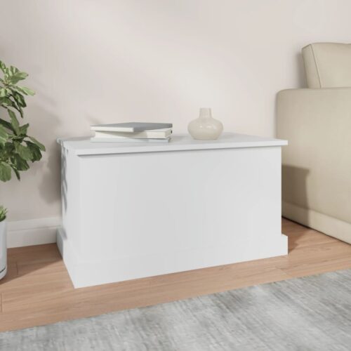 Storage Box White 70x40x38cm Engineered Wood - Image 3