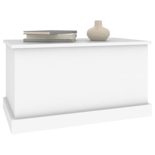 Storage Box White 70x40x38cm Engineered Wood - Image 4