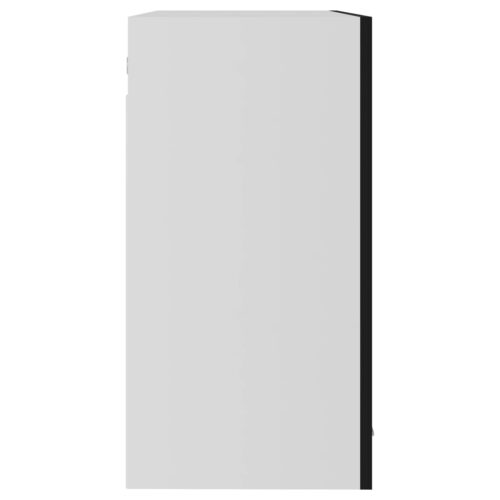 Hanging Glass Cabinet Black 80x31x60cm Engineered Wood - Image 7