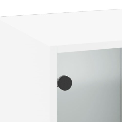 Wall Cabinet with Glass Doors White 35x37x100cm - Image 10