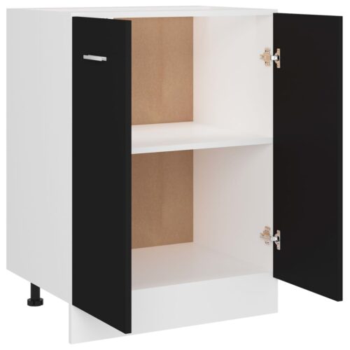 Bottom Cabinet Black 60x46x81.5cm Engineered Wood - Image 5