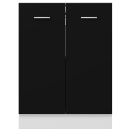 Bottom Cabinet Black 60x46x81.5cm Engineered Wood - Image 6