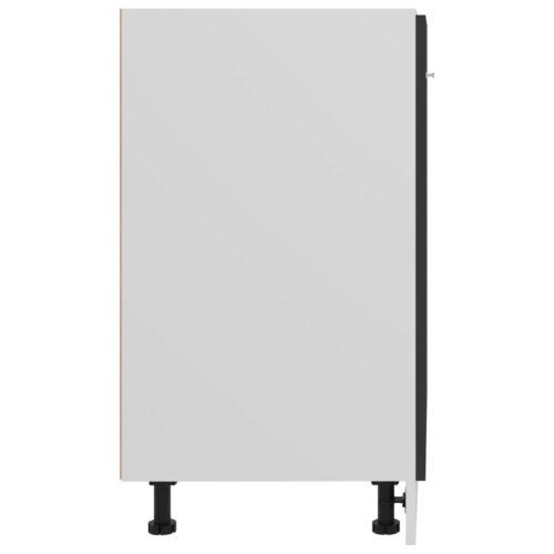Bottom Cabinet Black 60x46x81.5cm Engineered Wood - Image 7