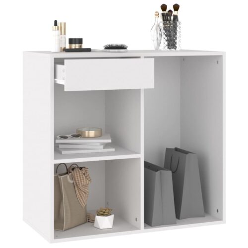 Cosmetic Cabinet White 80x40x75cm Engineered Wood - Image 3