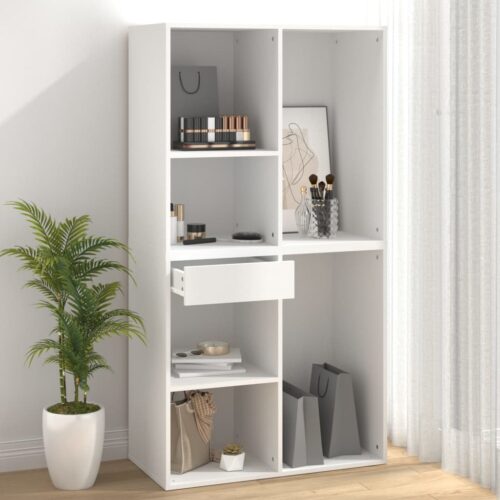 Cosmetic Cabinet White 80x40x75cm Engineered Wood - Image 4