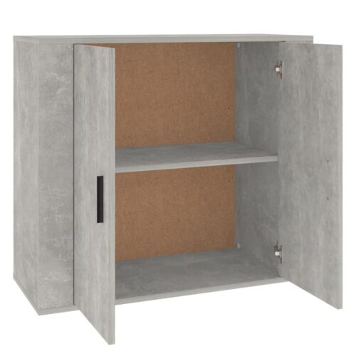 Sideboard Concrete Grey 80x33x70cm Engineered Wood - Image 4