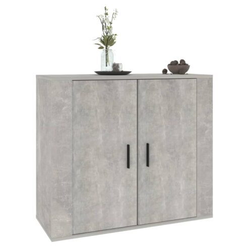 Sideboard Concrete Grey 80x33x70cm Engineered Wood - Image 7