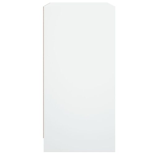 Side Cabinet with Glass Doors White 68x37x75.5cm - Image 7