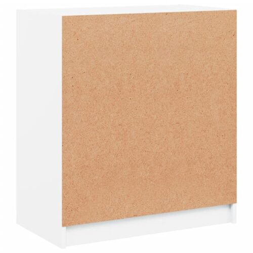 Side Cabinet with Glass Doors White 68x37x75.5cm - Image 8