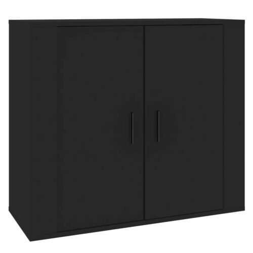 Sideboard Black 80x33x70cm Engineered Wood