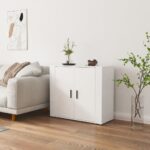 Wooden Sideboard Buffet Cabinet Storage Kitchen Rack Display Shelf White 80x33x70cm