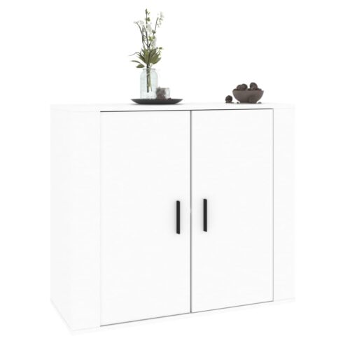 Wooden Sideboard Buffet Cabinet Storage Kitchen Rack Display Shelf White 80x33x70cm - Image 7