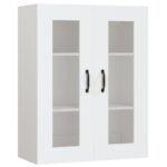 Hanging Wall Cabinet White 69.5x34x90cm