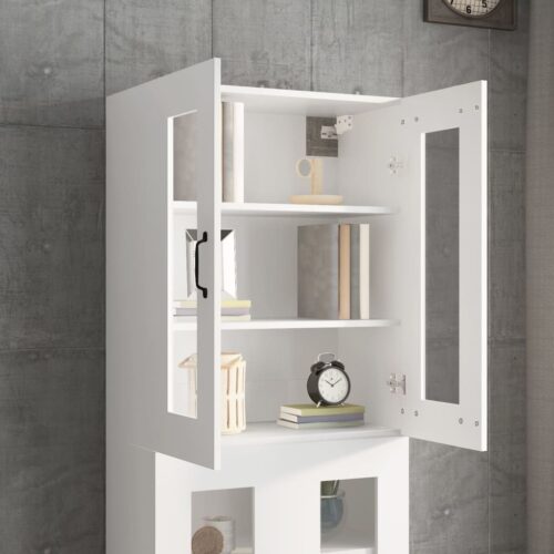 Hanging Wall Cabinet White 69.5x34x90cm - Image 9