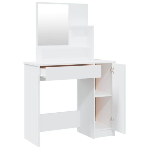 Dressing Table with Mirror White 86.5x35x136cm - Image 7