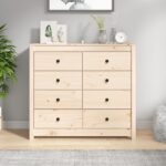 Side Cabinet 100x40x90cm Solid Wood Pine