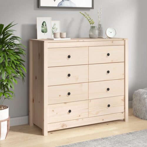 Side Cabinet 100x40x90cm Solid Wood Pine - Image 6