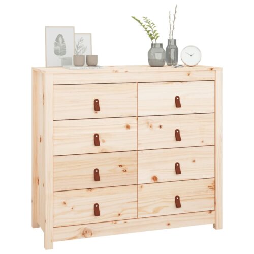 Side Cabinet 100x40x90cm Solid Wood Pine - Image 9