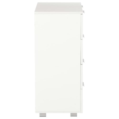 Sideboard High Gloss White 60x35x80cm Engineered Wood - Image 4