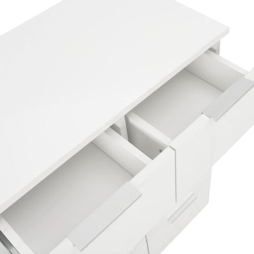 Sideboard High Gloss White 60x35x80cm Engineered Wood - Image 8