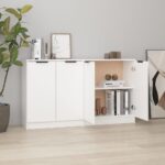 Sideboards 2pcs White 60x30x70cm Engineered Wood