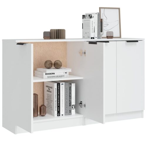 Sideboards 2pcs White 60x30x70cm Engineered Wood - Image 5