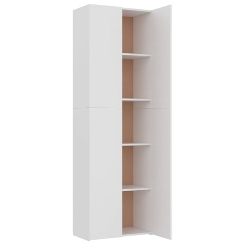 Office Cabinet White 60x32x190cm Engineered Wood - Image 5