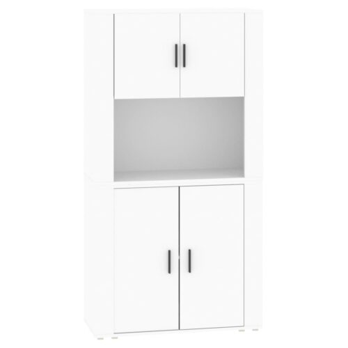 Highboard White Engineered Wood - Image 2