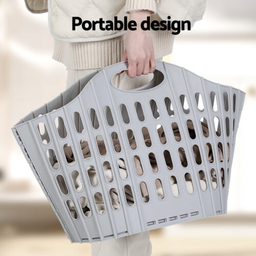 Artiss Laundry Basket Hamper Large Foldable Washing Clothes Storage Organiser - Image 5