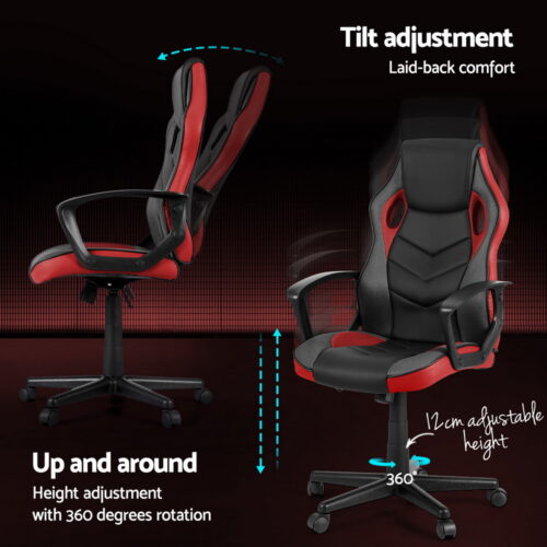 Artiss Gaming Office Chair Computer Chairs Red - Image 5