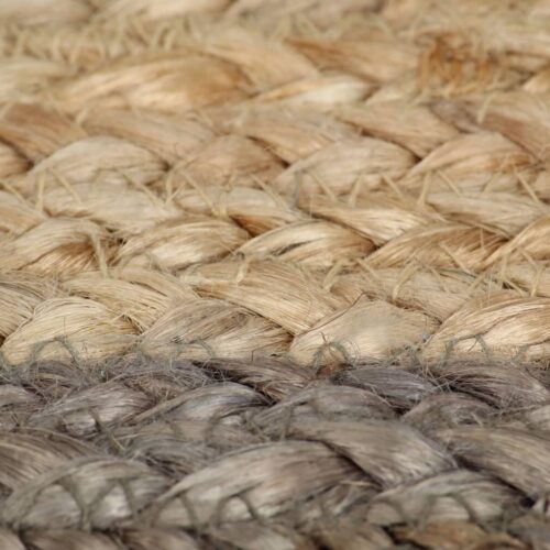Handmade Rug Jute with Grey Border 90cm - Image 5