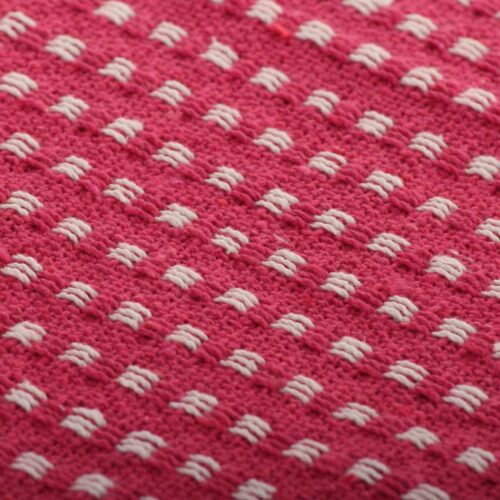 Throw Cotton Squares 160x210cm Pink - Image 6