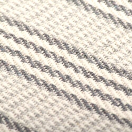 Throw Cotton Stripes 160x210cm Grey White - Image 6
