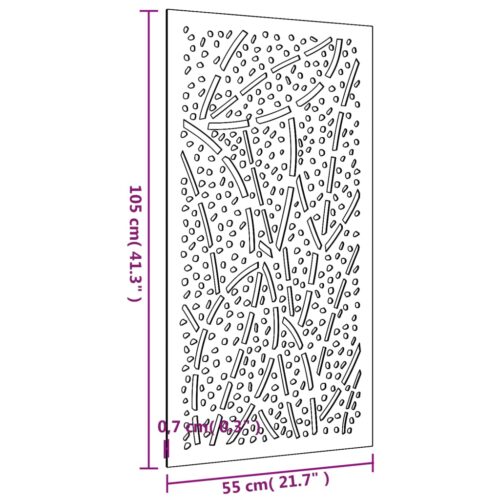 Garden Wall Decoration 105x55cm Corten Steel Leaf Design - Image 8